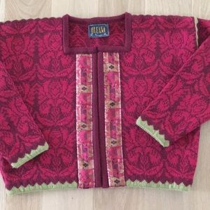 Oleana wool cropped cardigan sweater small